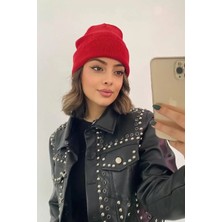 Caş Dekorasyon Kırmızı Renk Bere/ Şapka