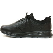 Egelioğlu Siyah Streçli Bağcıksız Anatomik Comfort Casual Sneakers Ayakkabı