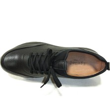Egelioğlu Siyah Streçli Bağcıksız Anatomik Comfort Casual Sneakers Ayakkabı