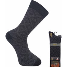 Pamuklu Havlu Kışlık Erkek Çorabı - Cebelitarık - Antrasit - No: 41-44 - (14639)