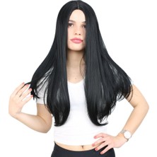 Colezium Fiber Sentetik Uzun Düz Peruk / Siyah