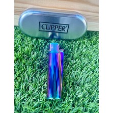 CLİPPER Parlak Gökkuşağı Taşlı Çakmak