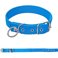 Savex Dokuma Köpek Boyun Tasması Mavi 2.5*50 cm