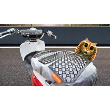 Kedi yatmaz Gri Scooter Boy Scooter Için Dikenli Sele Kılıfı Kedi ve Çocuk Önleyici Kılıf - Kediyatmaz