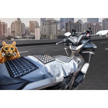 Kedi Yatmaz Gri Maxi Boy Scooter Için Dikenli Sele Kılıfı Kedi ve Çocuk Önleyici Kılıf - Kediyatmaz