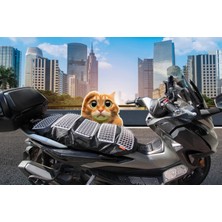 Kedi yatmaz Siyah Maxi Boy Scooter Için Dikenli Sele Kılıfı Kedi ve Çocuk Önleyici Kılıf - Kediyatmaz