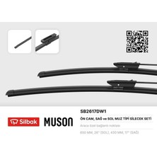 Silbak Ön Silecek Süpürgesi 650/430MM Muz Tipi C4 Cactus E3 02/14