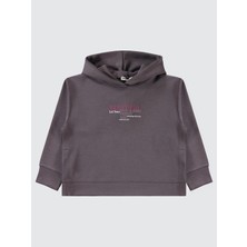 Civil Girls Kız Çocuk Kapüşonlu Sweatshirt 10-13 Yaş Açık Füme