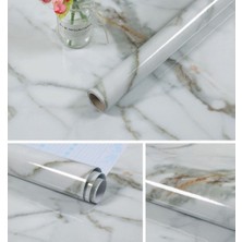 ForWhat Büro Ev Dekoru Için Sızdırmaz Yapışkanlı Mermer Desen Sticker Yüzey Folyosu