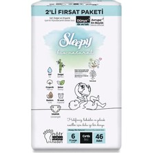 Nessiworld Sleepy Bio Natural Bebek Bezi 2'li Fırsat Paketi 6 Beden 46 Adet