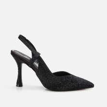 Hotiç 01AYH307490A100 Siyah Kadın Taşlı Stiletto