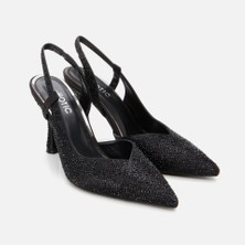 Hotiç 01AYH307490A100 Siyah Kadın Taşlı Stiletto