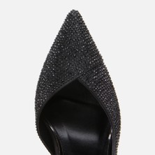 Hotiç 01AYH307490A100 Siyah Kadın Taşlı Stiletto