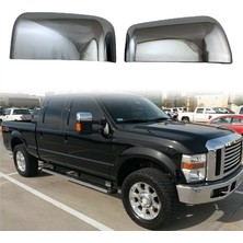 Chronos Araba Krom Gümüş Dikiz Yan Ayna Kapağı Trim ile Uyumlu F250 F350 F450 Süper Görev 2008-2016 (Yurt Dışından)