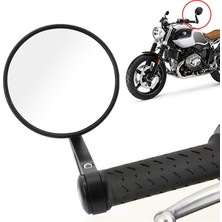 Chronos 1 Çift Evrensel Dikiz Yuvarlak Motosiklet Scooter Yan Aynalar Gidon Montaj Çubuğu Çapı 13-19 mm (Yurt Dışından)