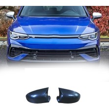 Chronos ile Uyumlu-Golf Mk5 5 2022 Araba Parlak Siyah Öküz Boynuz Dikiz Yan Cam Ayna Geri Vites Aynası Ayar Kapağı Kapakları (Yurt Dışından)