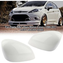 Chronos 1 Çift Sol Sağ Kapı Kanat Dikiz Aynası Kapağı Yan Ayna Kapağı Fiesta Mk7 2008-2017 ile Uyumlu Beyaz (Yurt Dışından)