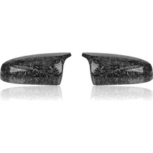 Chronos Karbon Fiber Araba Dikiz Aynası Kapağı Kanat Yan Ayna Kapağı Desen ile Uyumlu X5 X6 E71 E70 2008-2013 (Yurt Dışından)