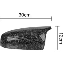 Chronos Karbon Fiber Araba Dikiz Aynası Kapağı Kanat Yan Ayna Kapağı Desen ile Uyumlu X5 X6 E71 E70 2008-2013 (Yurt Dışından)