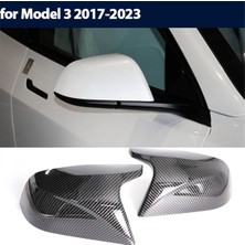 Chronos Karbon Fiber Görünümlü Dikiz Aynası Kapağı Dekor Kapağı Yan Kanat Ayna Kapağı Değiştirme ile Uyumlu 2017-2023 (Yurt Dışından)