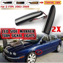 Chronos 2x LED Akan Yan Ayna Gösterge Işığı X-Type 2002-2009 ile Uyumlu Dikiz Kanat Ayna Dönüş Sinyali Lambası (Yurt Dışından)