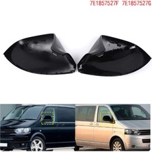 Chronos Transporter T5 T5.1 T6 ile Uyumlu Sağ Dikiz Aynası Muhafazası Yan Kapı Ayna Kapağı 7E1857528F 7E1857528G Parlak Siyah (Yurt Dışından)