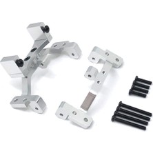 4x Mn D90 D91 D96 MN99S 1/12 Metal Çekme Çubuğu Tabanı Koltuk ve Aks Yukarı Servo Braketi Montaj Aksesuarları, Gümüş (Yurt Dışından)
