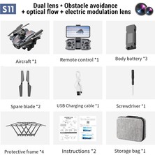 Hediye Için Otomatik Engellerden Kaçınma Fonksiyonu ile 8k Hd Çift Uzaktan Kumandalı Uçak Oyuncakları 3 Adet Pil (Yurt Dışından)
