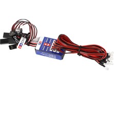 4x 12 LED Aydınlatma Kiti Direksiyon Fren Simülasyonu El Feneri 1/10 Ölçekli Modeller Rc Araba Axıal (Yurt Dışından)