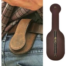 Loveshopping* Gizli Retro Bozuk Para Cüzdanı Hakiki Fermuarlı Deri Raket Jack Sap Büyük Kapasiteli Kemer (Yurt Dışından)