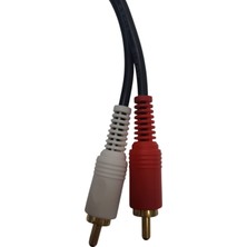 Wood Rca Kablosu 2 Rca Erkek 1 Rca Dişi Adaptör Ses Kablosu Aux Kablosu
