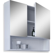 Teta Home Batum 80 Cm Mdf Banyo Aynalı Üst Dolap