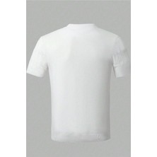 Tarz Cool Erkek Beyaz Ince Saç Örgülü Slim Fit Polo Yaka Triko T-Shirt