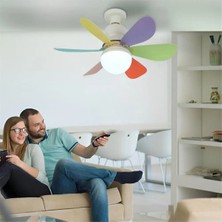 Skyeyyt Işıklı Tavan Vantilatörleri E2726 Soket Vidalı Tavan Vantilatörü Orangeb (Yurt Dışından)