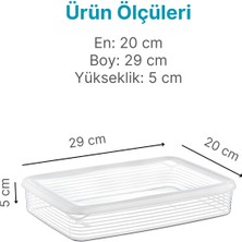 4 Adet Derin Dondurucu Buzluk Saklama Kabı Seti 2,3 Lt Şeffaf- Buzdolabı Düzenleyici -Dipfriz