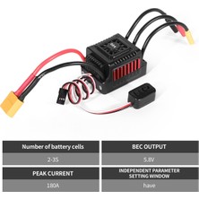 Eckooing Sensörsüz Fırçasız Su Geçirmez Araba Esc 60A XT60 Fişi (Yurt Dışından)