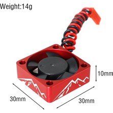 Timeless Tre 540 550 3650 3660 3674 Motor Isı Emici Rc Araba Radyatör Fanı Kırmızı (Yurt Dışından)