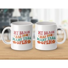  Beynim Çok Fazla Sekme Açtı Yaratıcı Retro Seyahat Kupası Komik Kupa Sözlü Hediye