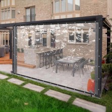Size Ne Lazım 2m Enli Su Geçirmez  Şeffaf Branda Kış Bahçesi, Kamelya, Hobi Bahçesi, Balkon Brandası