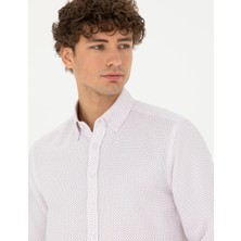 Pierre Cardin Erkek Bordo Slim Fit Uzun Kollu Gömlek 50277450-VR014