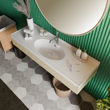 Livabo Asya 500 x 1500 mm Etajerli Akrilik Banyo Lavabosu