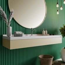 Livabo Asya 500 x 1500 mm Etajerli Akrilik Banyo Lavabosu