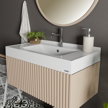Livabo Lumia, 500X900MM Etajerli Akrilik Banyo Lavabosu