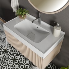 Livabo Lumia, 500X900MM Etajerli Akrilik Banyo Lavabosu