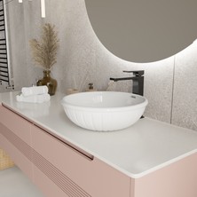 Livabo Marita 400 x 130 mm Tezgah Üstü Akrilik Banyo Lavabosu