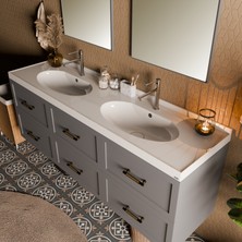Livabo THOR 500 x 1800 mm Çift Hazneli Akrilik Banyo Lavabosu