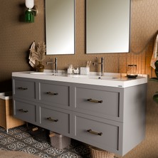Livabo THOR 500 x 1800 mm Çift Hazneli Akrilik Banyo Lavabosu