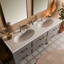 Livabo THOR 500 x 1800 mm Çift Hazneli Akrilik Banyo Lavabosu