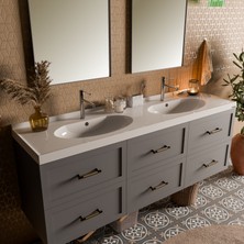 Livabo THOR 500 x 1800 mm Çift Hazneli Akrilik Banyo Lavabosu
