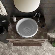 Livabo Lıvıo 470 x 350 x 200 mm Tezgah Üstü ve Ankastre Uyumlu Akrilik Banyo Lavabosu